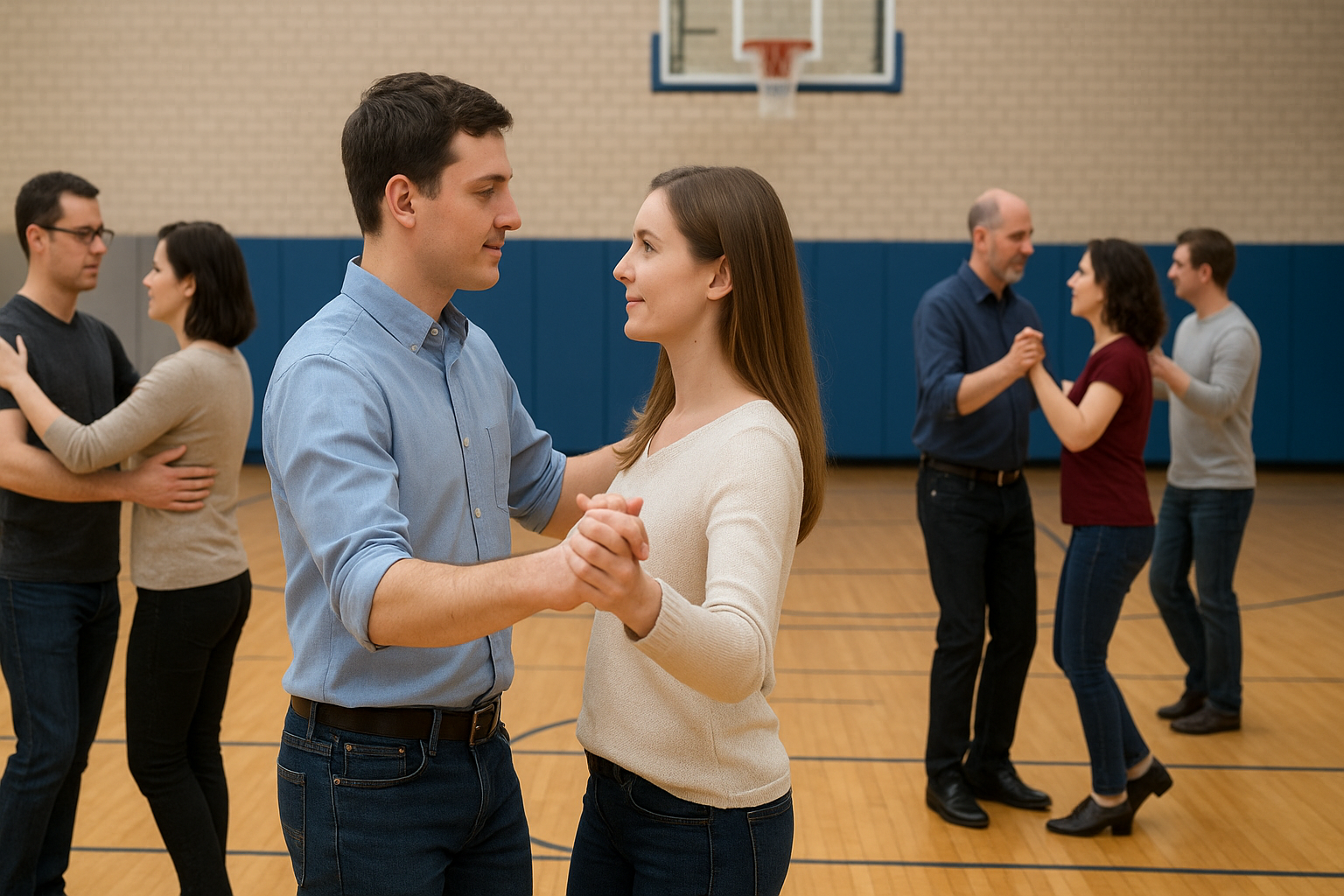 Lezione di danza nella palestra